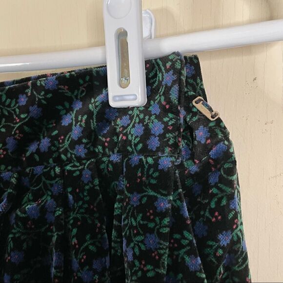 Vintage Carroll Reed Floral Velvet Maxi Skirt - Picture 2 of 5